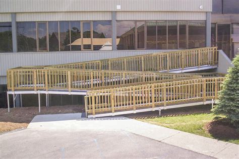 Wood And Aluminum Handicap Ramp Wheelchair Ramp And Accessibility