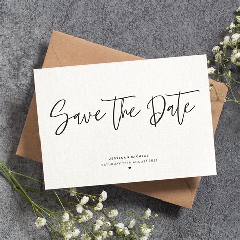 Instant Download Save The Date Template Wedding Announcement Card With