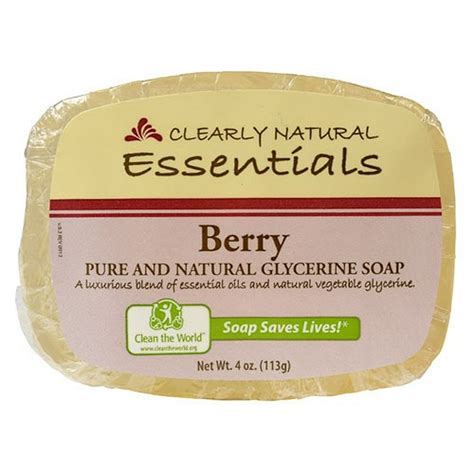 Clearly Natural Essentials Glycerine Bar Soap Berry 4 Oz Walmart