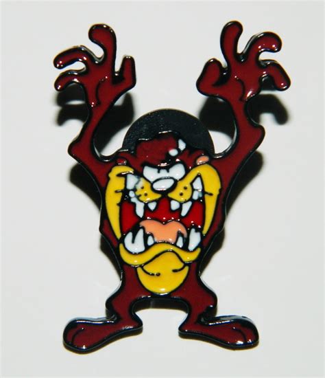 Looney Tunes Tasmanian Devil Taz Figure Die Cut Enamel Metal Pin New