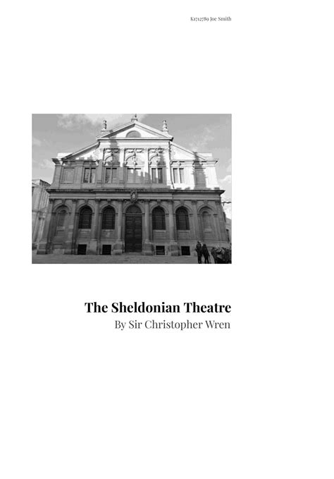 Sheldonian Theatre By Sir Christopher Wren Docsity