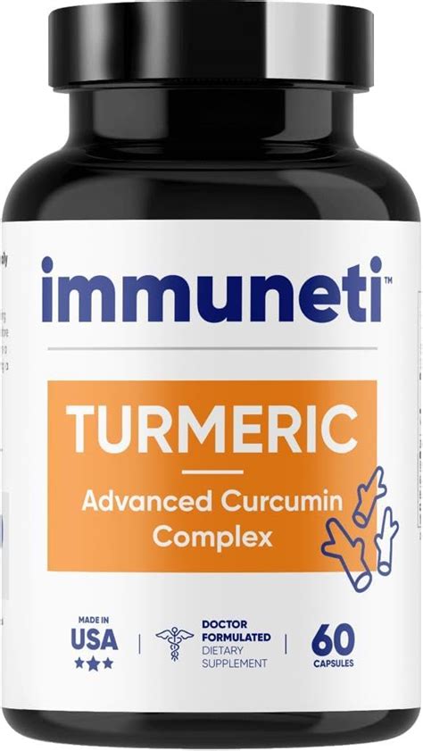 Amazon Com Immuneti Turmeric Advanced Curcumin Complex 60 Capsules