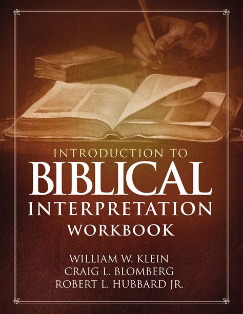 Introduction To Biblical Interpretation Workbook Free Delivery