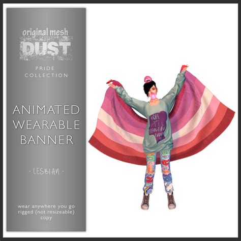 Second Life Marketplace Dust Animated Pride Banner Lesbian
