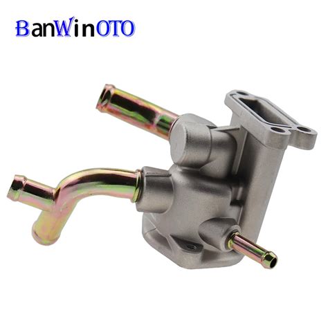 aluminum engine cooling thermostat housing cover auto engine coolant water flange for nissan