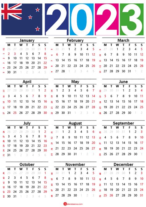 2023 New Zealand Calendar With Holidays 2023 Uganda Calendar With