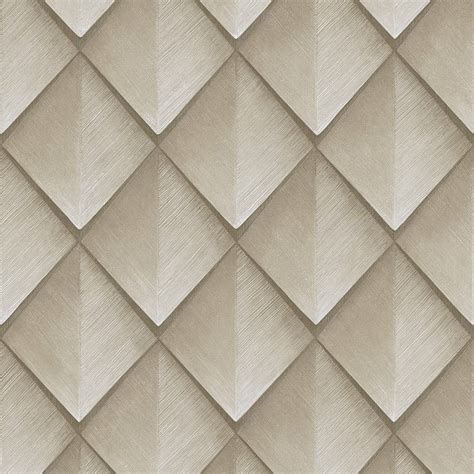Belgravia Decor Callisto Geometric Embossed Metallic Ivory Wallpaper Homebase