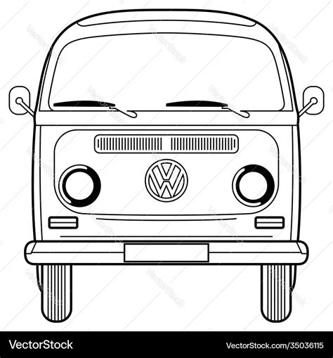 Vw Kombi Van Royalty Free Vector Image Vectorstock