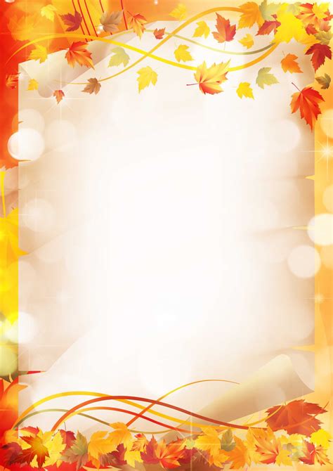 Fall Autumn Borders Frames 8 5 X 11 Clip Art Cu Ok By