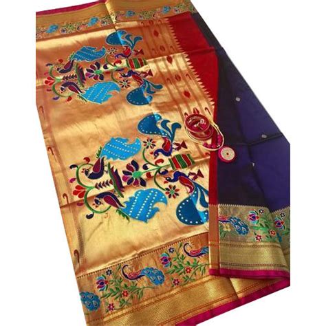 Ladies Festive Wear Paithani Silk Saree 6 M With Blouse Piece Machine Made At Rs 2500 In