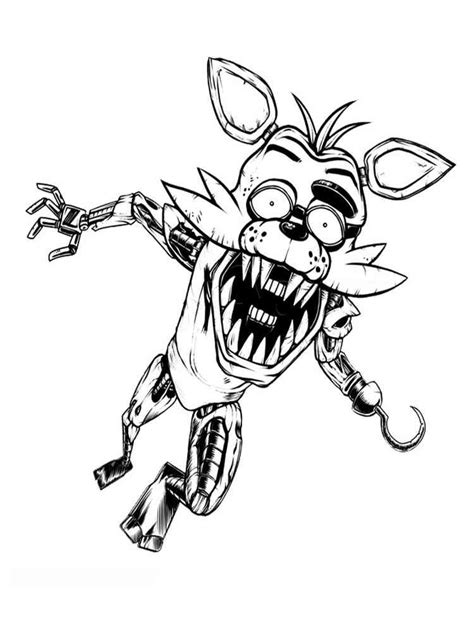 Animatronics Foxy Coloring Pages