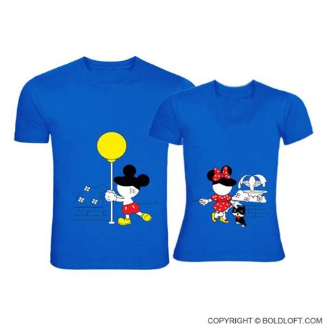Boldloft Youre Always Mine Couple Shirts Blue Mickey Couple Shirt Set Boldloft