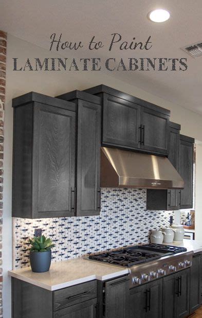 Laminate and melamine are designed to repel kitchen spills, like food, oil, and water, so they naturally repel paint, also. How to Paint Laminate Cabinets | Laminate cabinets ...