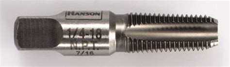 Hanson 8202 Pipe Taper Tap 18 27 Npt High Carbon Steel