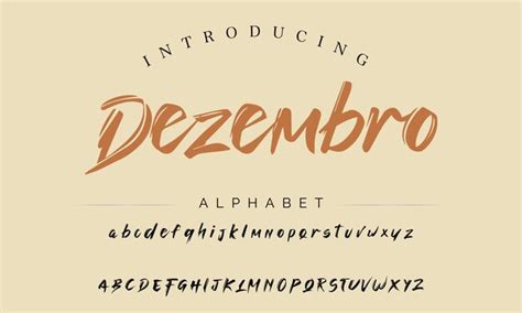 Melhor Alfabeto Pintura Pincel Beleza Script Logotipo Fonte Letras Manuscritas Vetor Premium