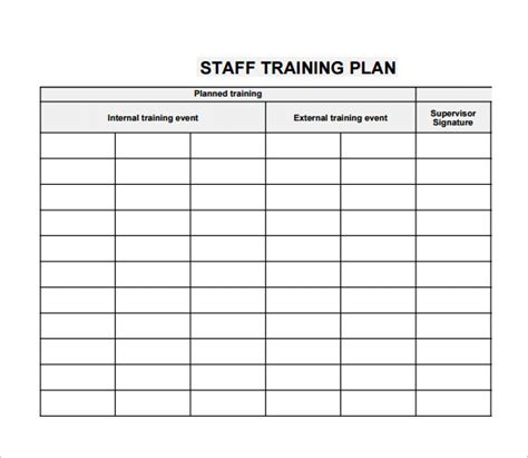 Training Template For New Employees Hq Printable Documents