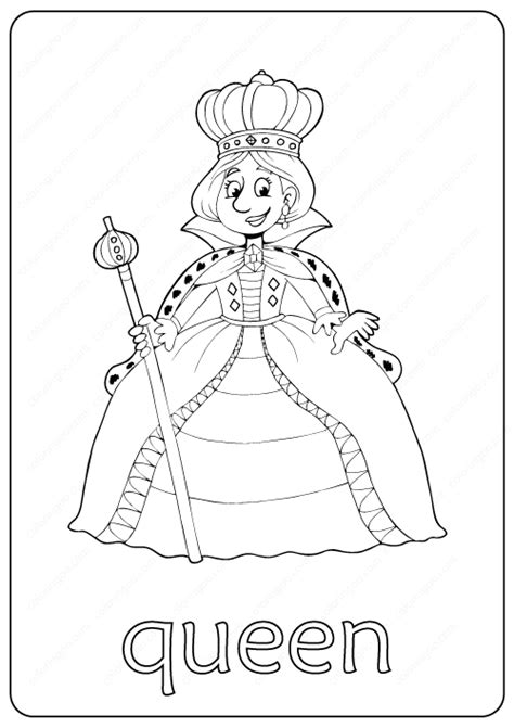 Glorious Queen Coloring Page