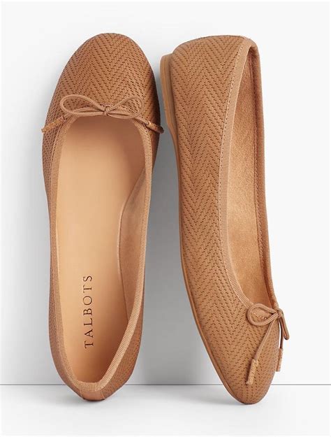 Penelope Herringbone Ballet Flats Talbots Women Outfits Shoes