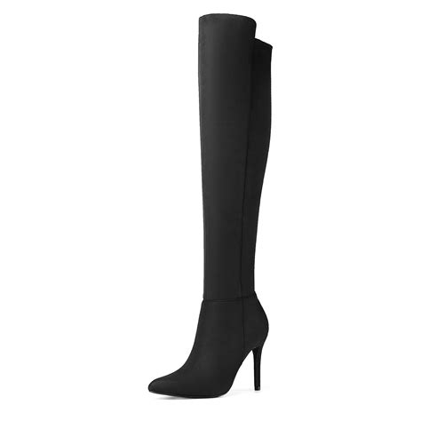 buy dream pairs women s over the knee thigh high boots long stretch pointed toe stiletto high