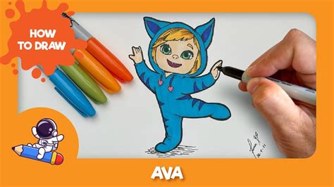 How To Draw Ava From Dave And Ava Show Youtube