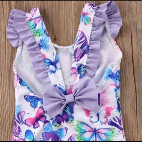 Swim Girls Onepiece Butterfly Bathing Suit 12 Year Poshmark
