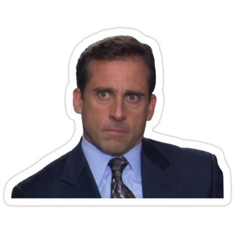 Michael Scott Piercing Stare Stickers By Tellavision Redbubble