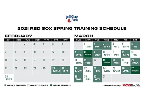 Red Sox Spring Training Schedule Boston Opens Up 2021 Vs Northeastern