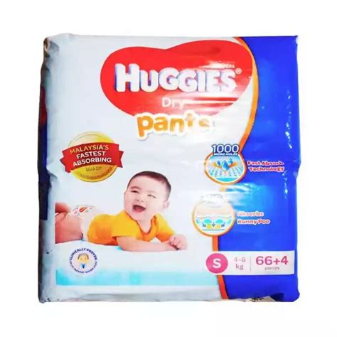 Huggies Dry Pants Baby Diaper Pant S 4 8 Kg 66s Togumogu
