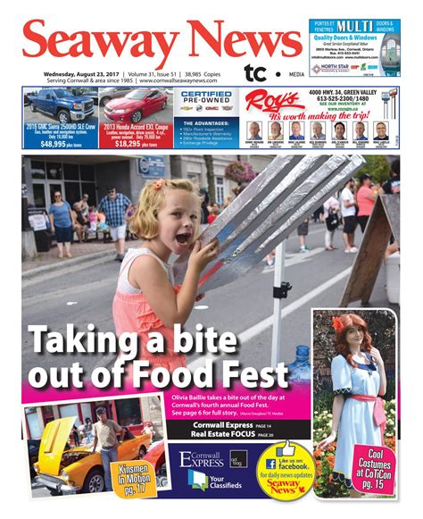 Cornwall Seaway News August 23 2017 Edition By Cornwall Seaway News