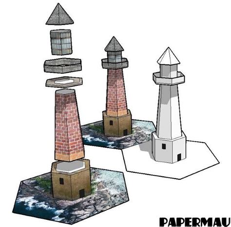 Papermau A Simple Lighthouse Paper Model By Papermau Download Now