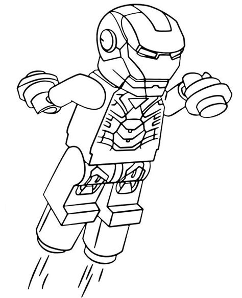 Iron Man Coloring Page LEGO Style Topcoloringpages Net