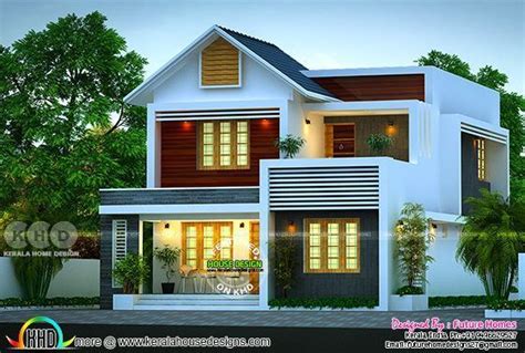 163 Sq M Beautiful Mixed Roof 4 Bhk Kerala Home House Roof Design
