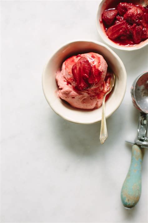 Roasted Strawberry Ginger ‘ice Cream Gluten Free Vegan Roasted
