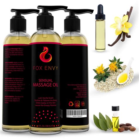 Massage Oil For Couples Women And Men 1 Bottle 8 Fl Oz Vanilla