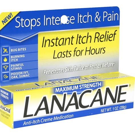 Lanacane Anti Itch Cream Medication Maximum Strength Health