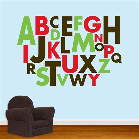 Alphabet Wall Decal Vinyl Alphabet 3500 Via Etsy Alphabet Wall