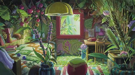 Hd Wallpaper Karigurashi No Arrietty Anime Flowers Interior Plant