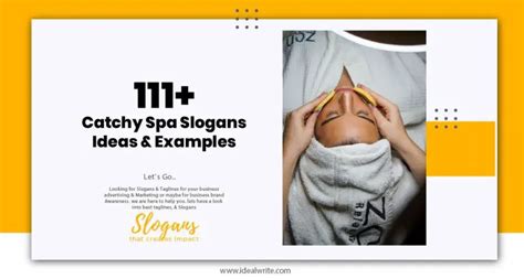 111 Catchy Spa Slogans Ideas And Examples Idealwrite