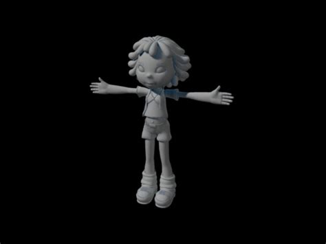 Cartoon Little Girl 3d Model Maya Files Free Download Modeling 41213