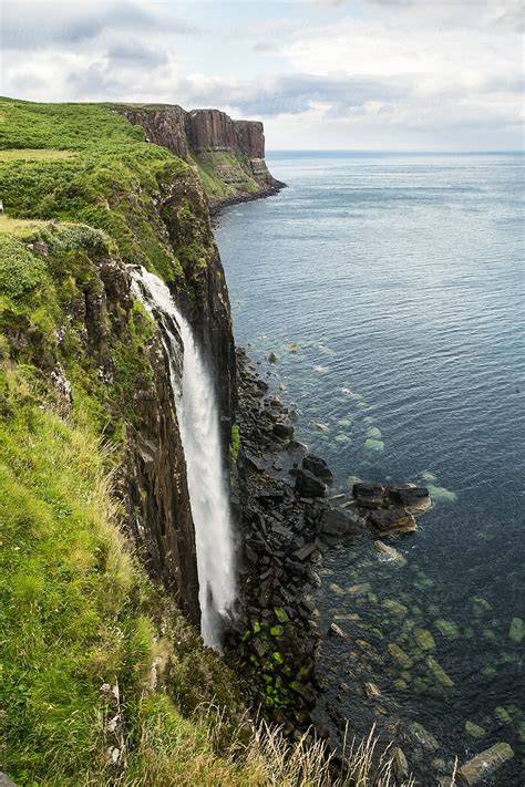 Kilt Rock Waterfall On Isle Of Skye Scotland Uk By Stocksy