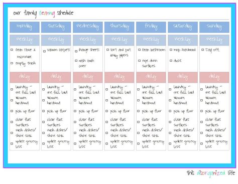 Update: New (and Improved) Daily Cleaning Schedule | Daily cleaning schedule, Cleaning schedule ...