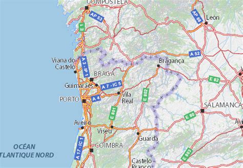 Kaart Michelin Vila Real Plattegrond Vila Real Viamichelin