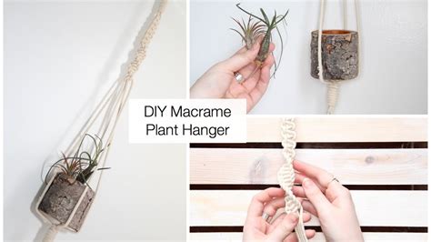 This 5 minute macrame plant hanger is a beautiful, cheap and easy diy that will add beauty to your home decor. How To Make A Macrame Plant Hanger (Tutorial For Beginners ...