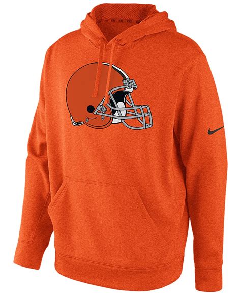 Nike Mens Cleveland Browns Ko Logo Essential Hoodie In Orange For Men