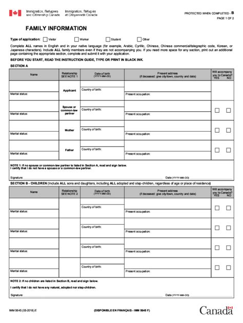 Imm 5645 Form Fill Out And Sign Printable Pdf Template C09