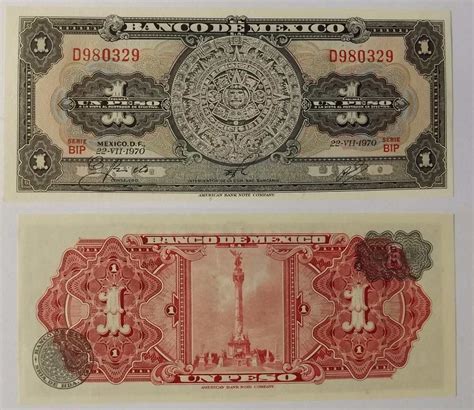 Colección 6 Billetes Mexicanos Antiguos Unc Mismo Folio Abnc 795 00