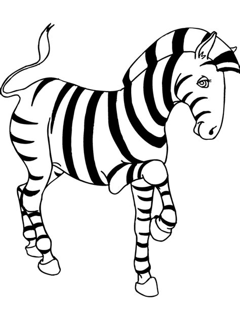 Kleurplaat Zebra met mooie strepen Kleurplaten.nl