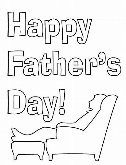 Father Coloring Fathers Happy Printable Cards Card