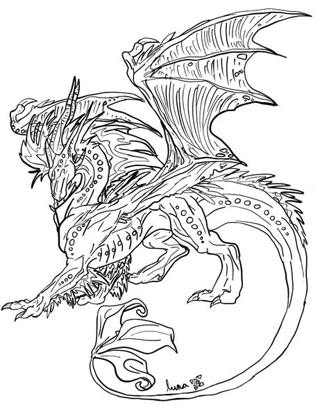 Asian dragon line art 2. dragon line art by Luna-the-moon-dragon on DeviantArt