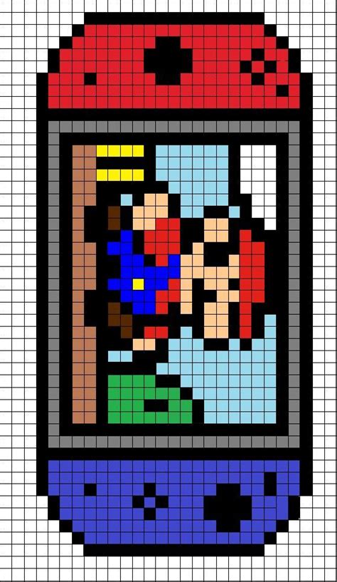 Pixel Art Grid Mario